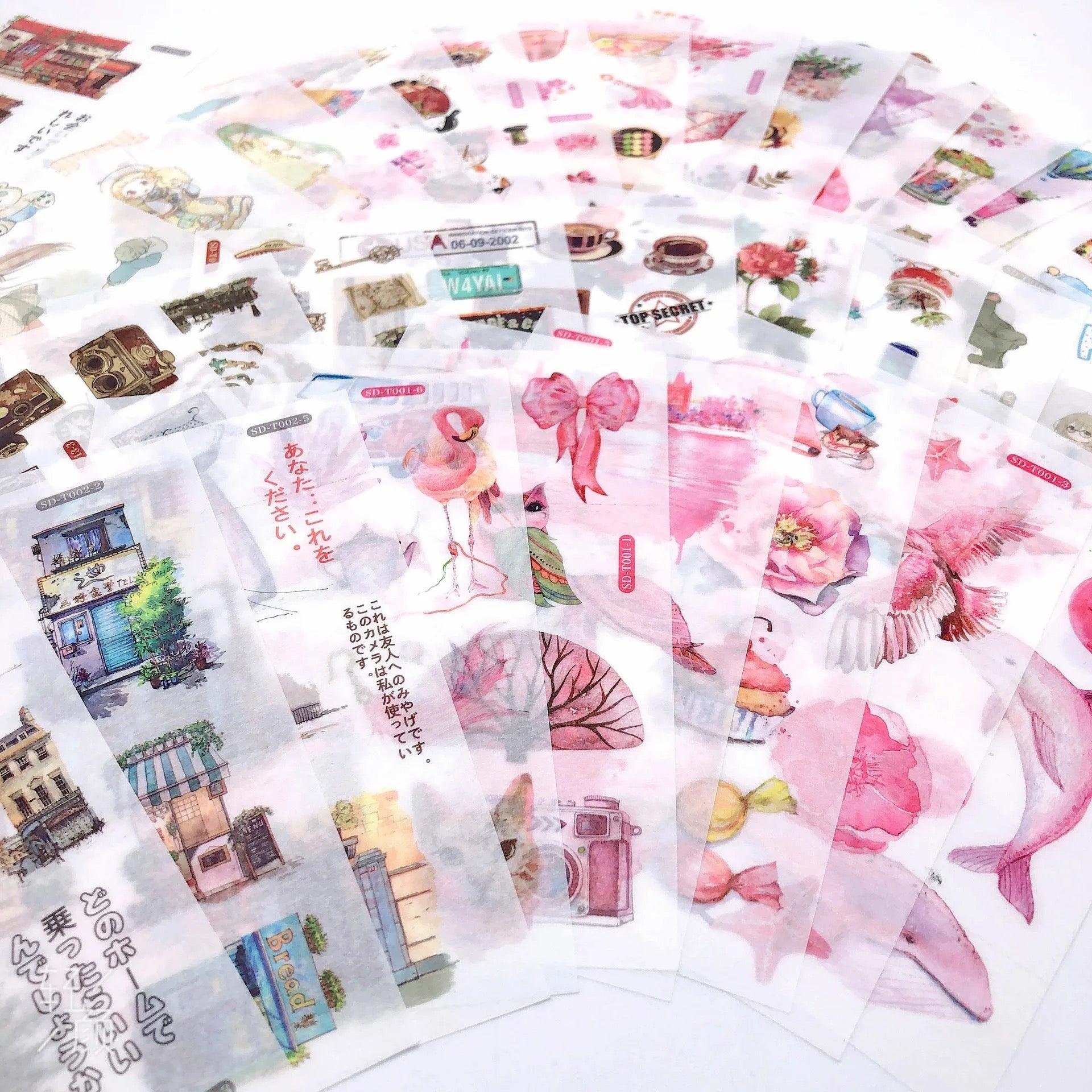 Pre-cut Washi&PET Sticker Book for Scrapbooking and Journaling