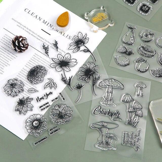 Clear Stamps, Transparent newest Silicone Stamps, Rubber Stamps, Set #296