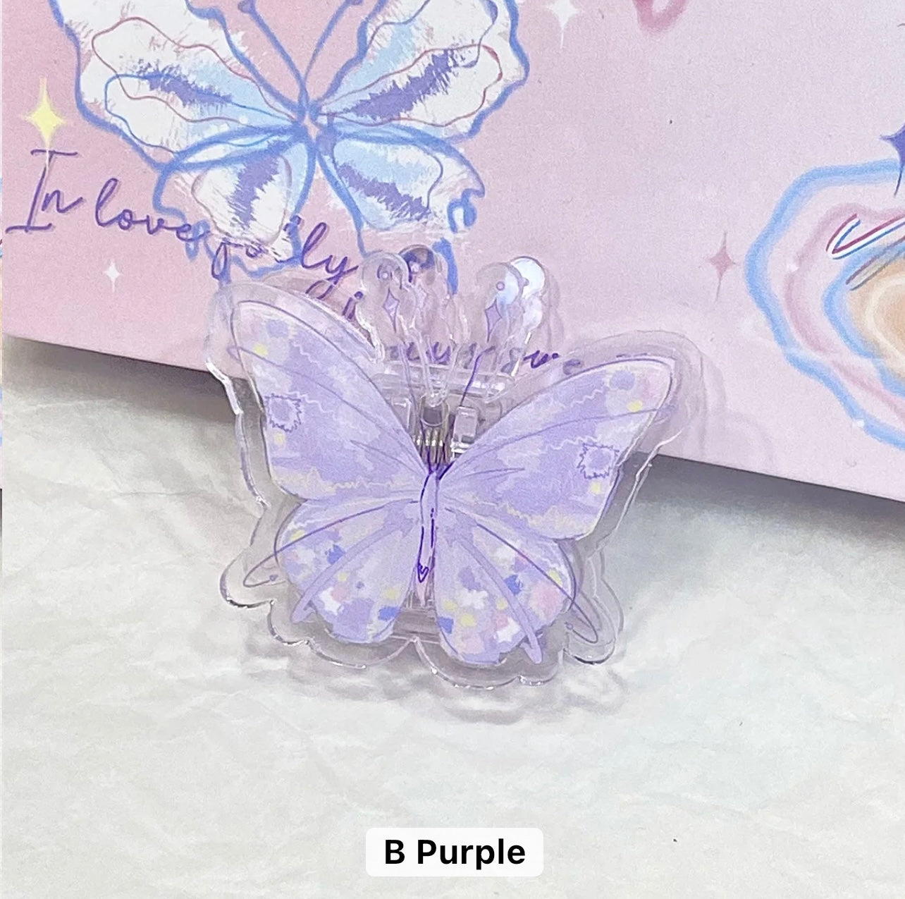 Acrylic butterfly clips - Journal Carnival