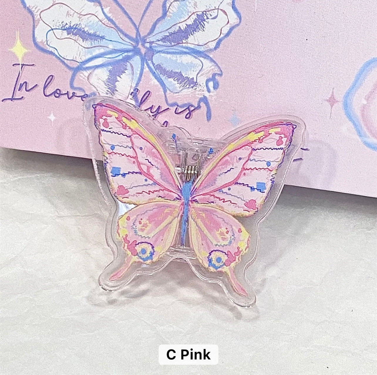 Acrylic butterfly clips - Journal Carnival