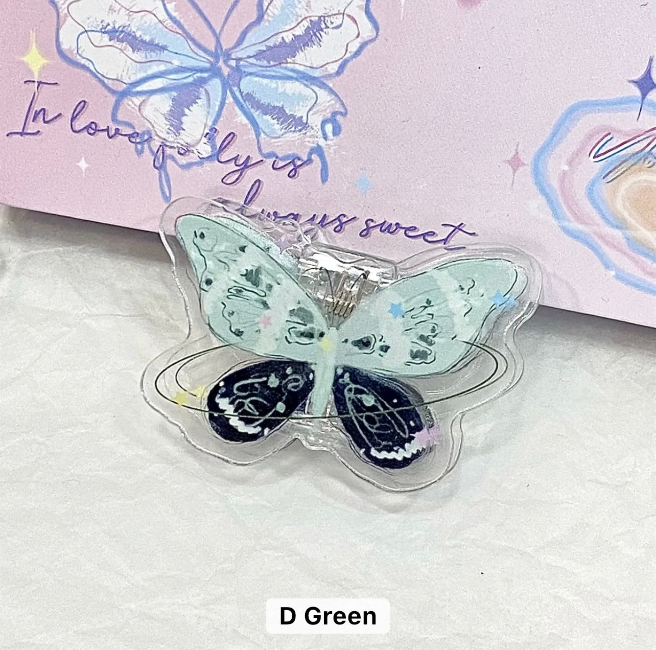 Acrylic butterfly clips - Journal Carnival