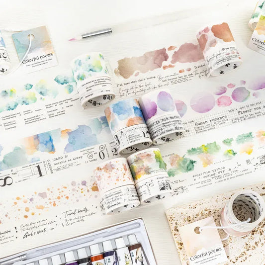 Watercolored Decorative Washi Tape