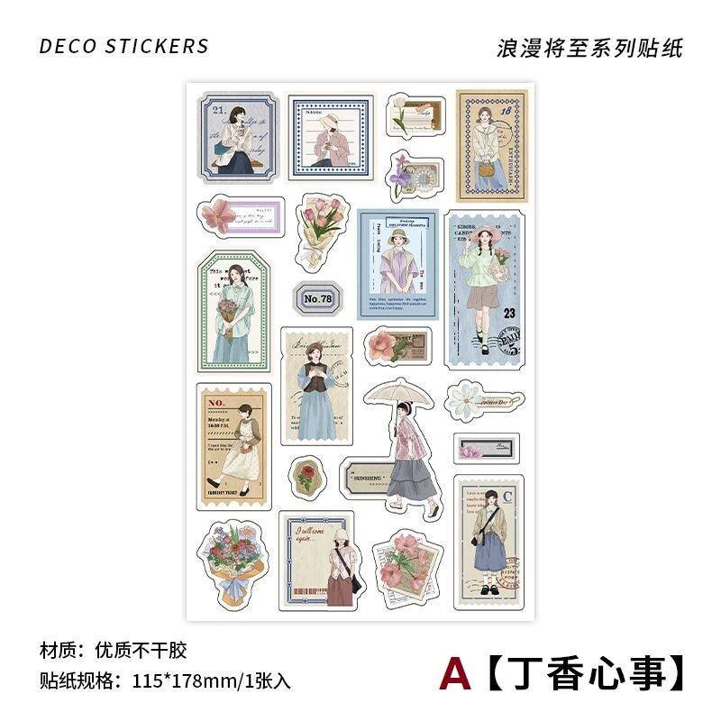 Romantic Arrival Series Characters Sticker - Journal Carnival