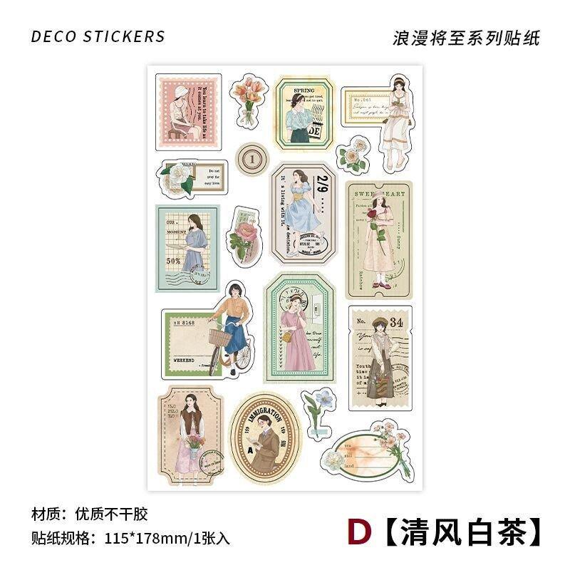 Romantic Arrival Series Characters Sticker - Journal Carnival