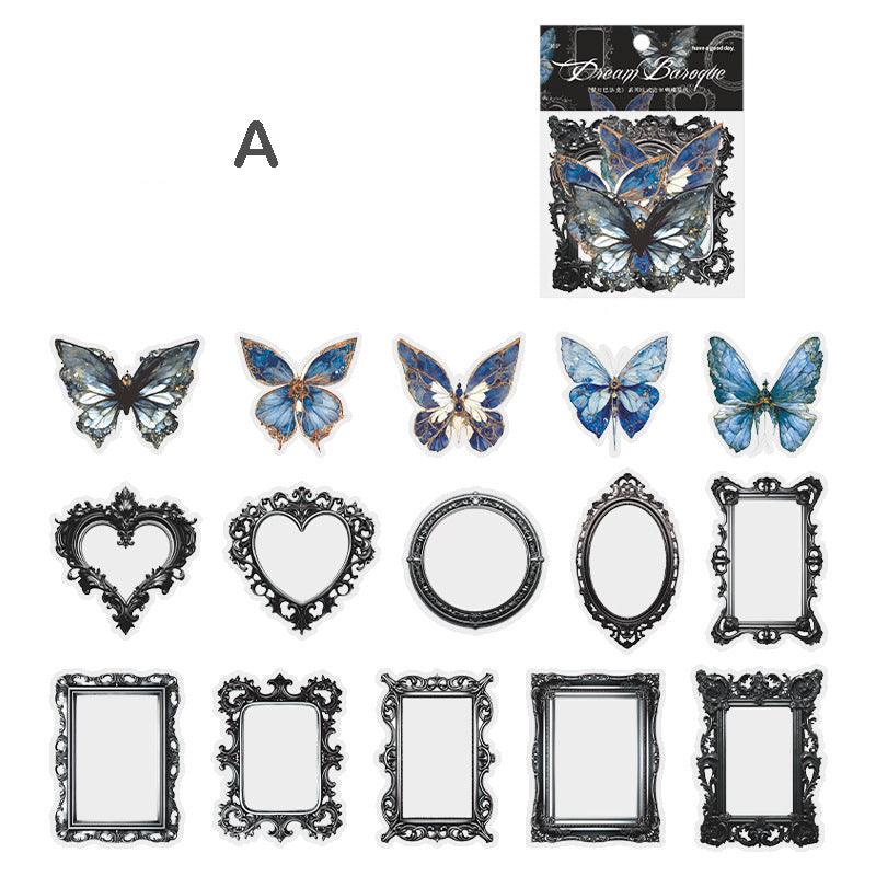 Dream Baroque Butterfly Series Stickers - Journal Carnival