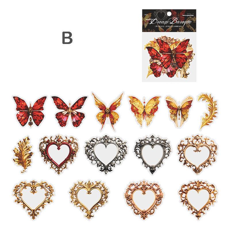 Dream Baroque Butterfly Series Stickers - Journal Carnival