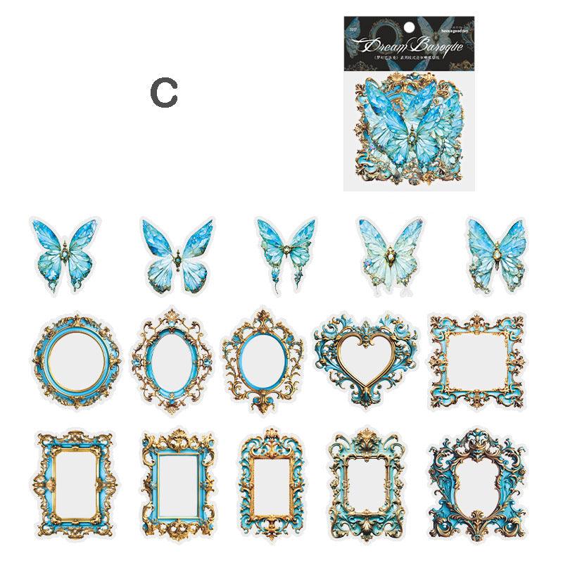 Dream Baroque Butterfly Series Stickers - Journal Carnival