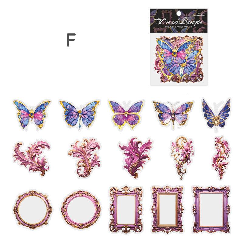 Dream Baroque Butterfly Series Stickers - Journal Carnival