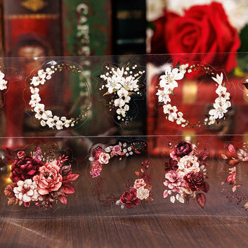 Flowers letter series Die Cutting PET Tape