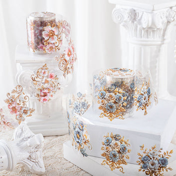 Baroque floral series die cutting pet tape