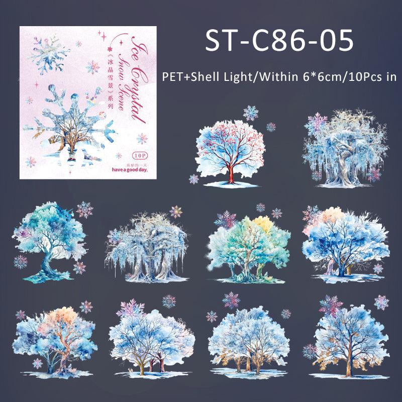 Ice Courtyard snow series sticker - Journal Carnival