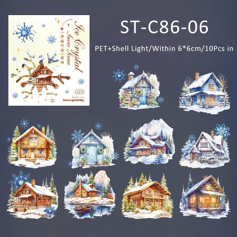 Ice Courtyard snow series sticker - Journal Carnival