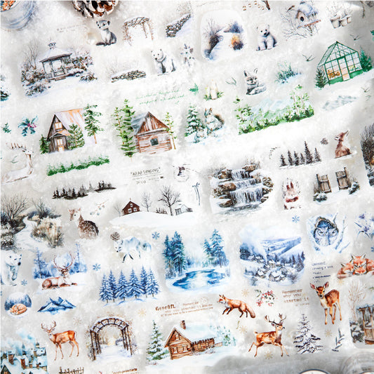 Winter Scenery Series Die cutting Pet Tape