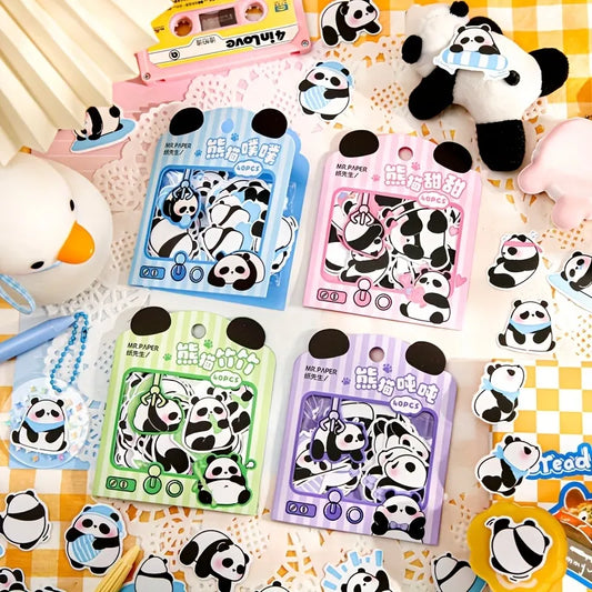 Cute Panda Cartoon Sealing Sticker