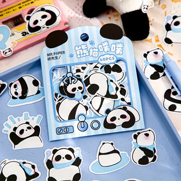 Cute Panda Cartoon Sealing Sticker