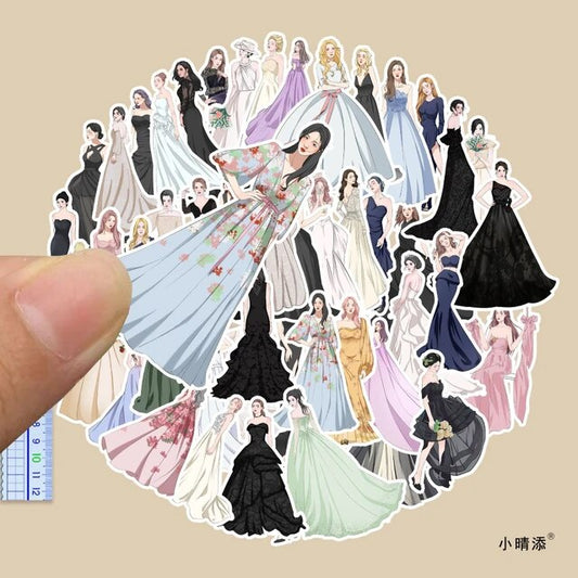 Dress Wearing Series Character Stickers