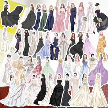 Dress Wearing Series Character Stickers