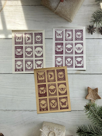 Vintage Retro Style Stamp Material Paper