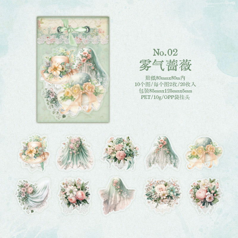 floral afternoon filled with fragrance series PET sticker - Journal Carnival