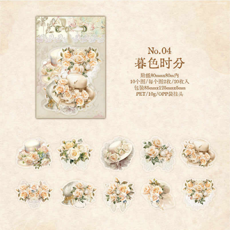 floral afternoon filled with fragrance series PET sticker - Journal Carnival