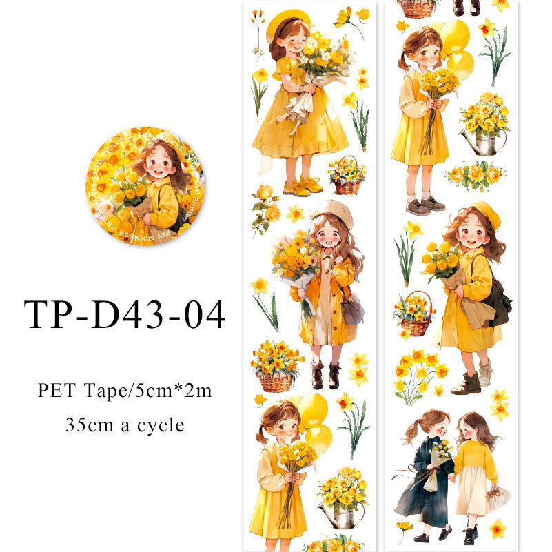 Flowers With You Series Pet Tape - Journal Carnival