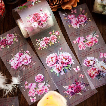 Flowers bloom along the road series Die cutting Fog PET Tape