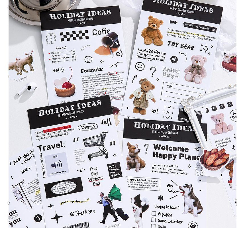 Holiday Plan Series Creative Sticker - Journal Carnival