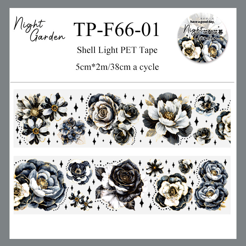 Night Garden Series Shell Light Pet Tape - Journal Carnival