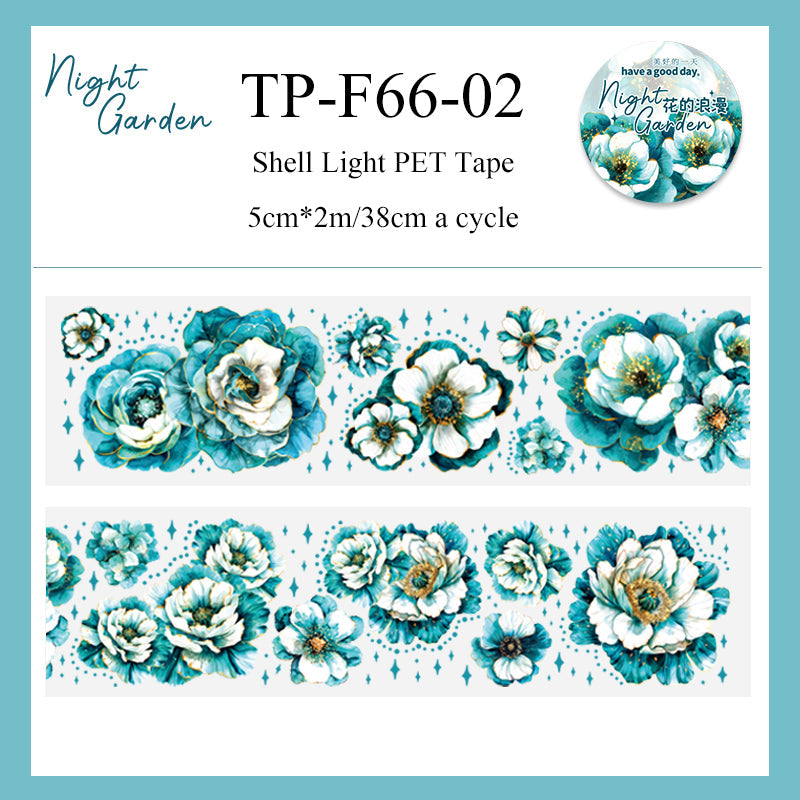 Night Garden Series Shell Light Pet Tape - Journal Carnival