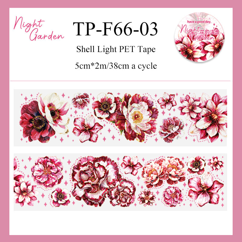 Night Garden Series Shell Light Pet Tape - Journal Carnival