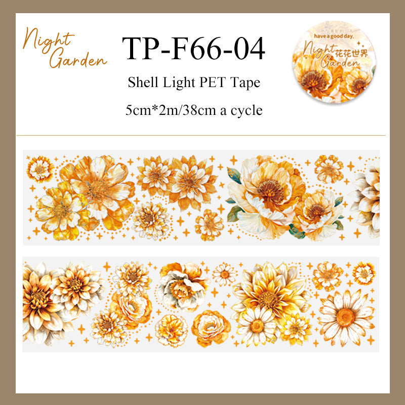 Night Garden Series Shell Light Pet Tape - Journal Carnival