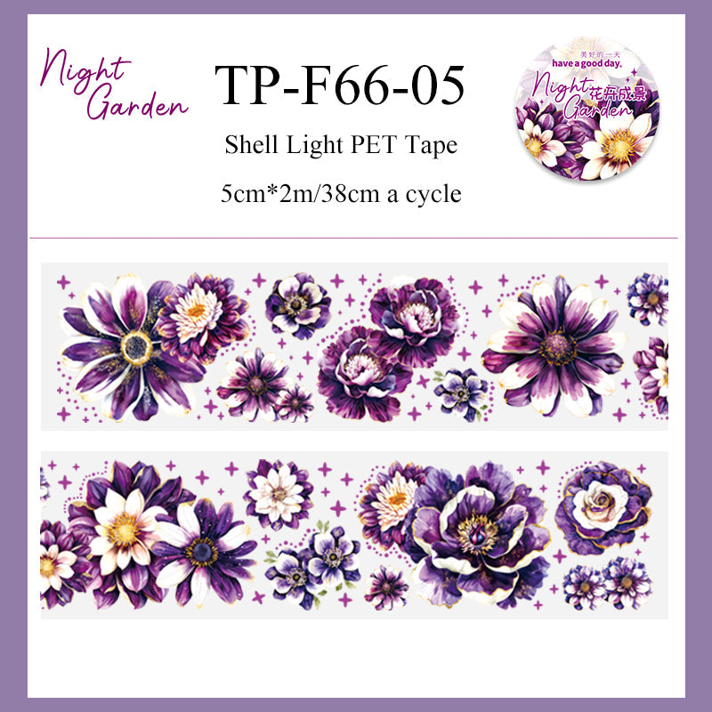 Night Garden Series Shell Light Pet Tape - Journal Carnival