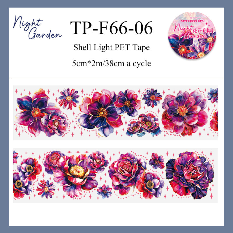 Night Garden Series Shell Light Pet Tape - Journal Carnival