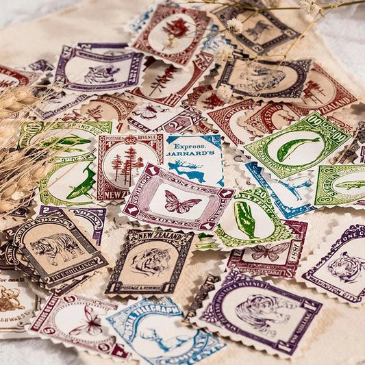 Vintage Retro Style Stamp Material Paper