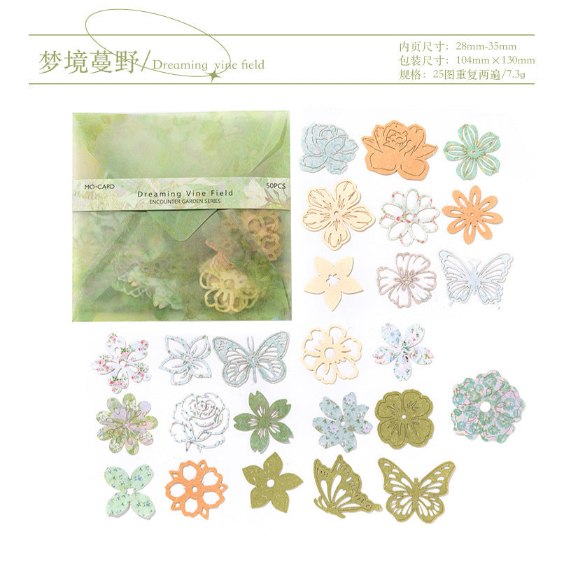 Encounter Garden Series Hollow out Material Paper - Journal Carnival