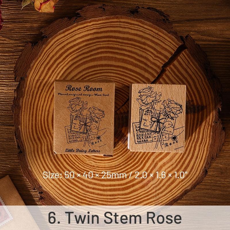 Ready Made Rubber Stamp - Rose Room Series Plant Wooden Rubber Stamp