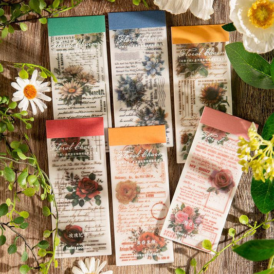 Flower rhyme manuscript series Memo Papers