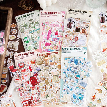 Life sketches series sticker - Journal Carnival