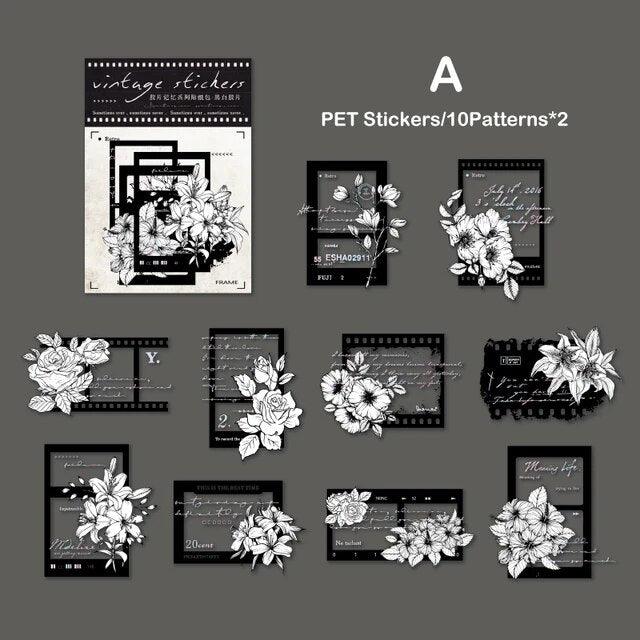 Black & White Retro Stickers, Hobby Lobby