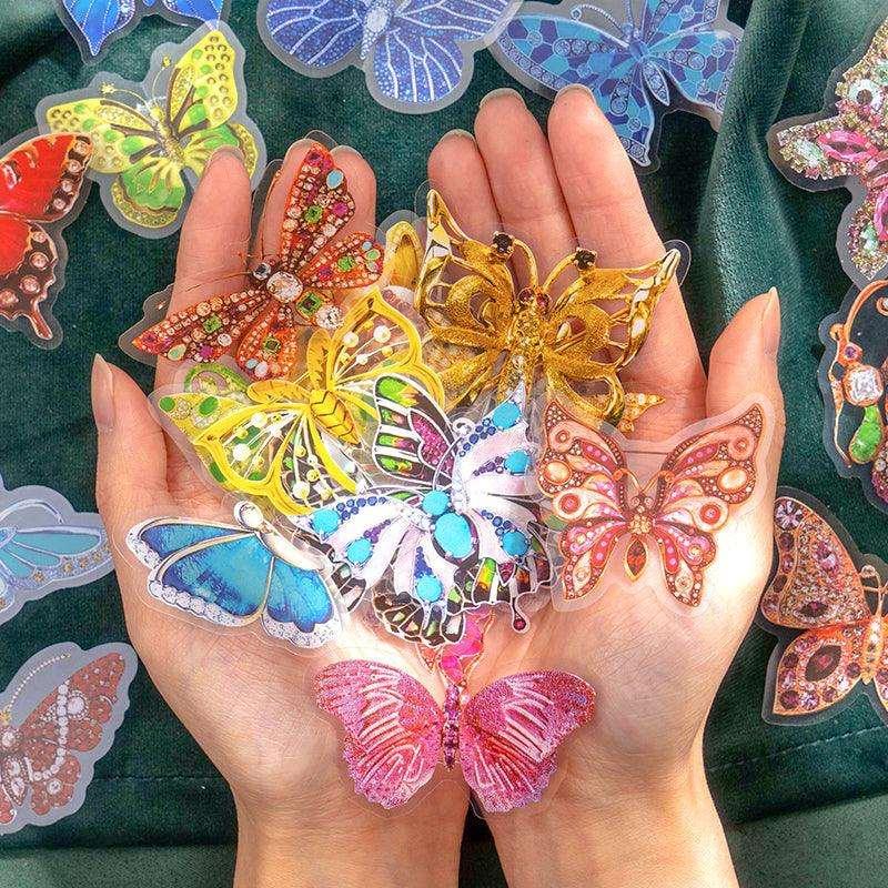 Crystal Butterfly Series Stickers - Journal Carnival