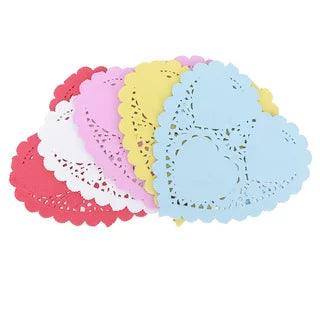 Heart Shape Paper Lace Doilies - Journal Carnival