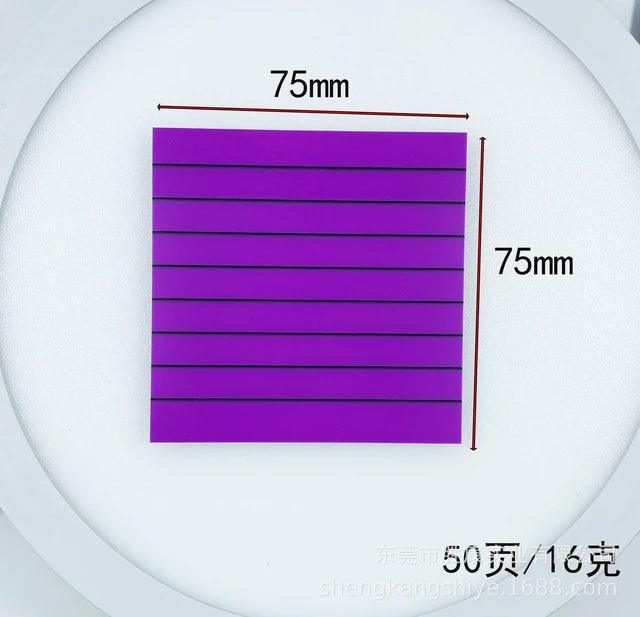 Lavender Self-adhesive PET Transparent Sticky Notes