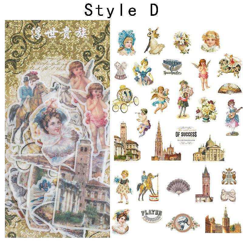 Retro style Journal Stickers - Journal Carnival