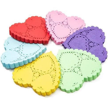 Heart Shape Paper Lace Doilies - Journal Carnival