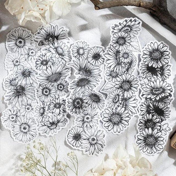 Vintage Die-Cut Floral Stickers