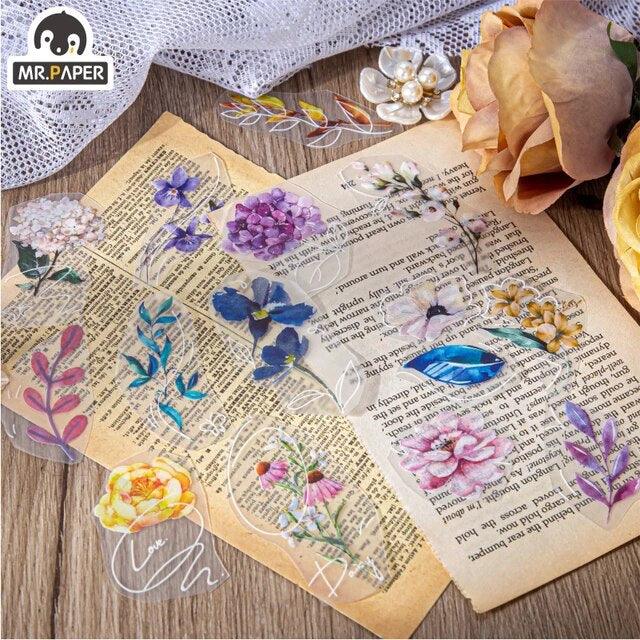 Pet Flower Clear Stickers