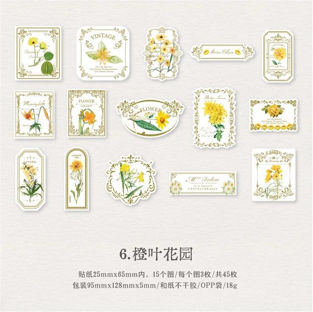 Flower Border Washi Stickers - Journal Carnival