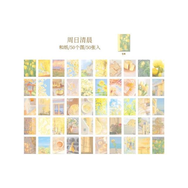 Landscape Sticker Book Journal Supplies Aesthetic Stickers Picture Stickers  Scrapbook Supplies Decorative Stickers Washi Stickers 