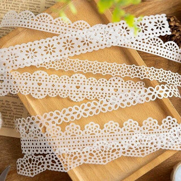 White Hollow Lace Washi Tape