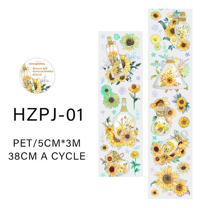 Flower fall between bottles series pet tape loop - Journal Carnival